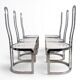 Ensemble de 6 chaises de salle à manger Allmilmö postmodernes, 1980