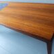 Rosewood coffee table with blue ceramic tiles, Denmark 1960s
