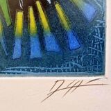 Tableau Georges Dussau (1947) – engraving 23/99 on embossed paper "vibration"