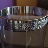 25cm crystal vase with silveriser
