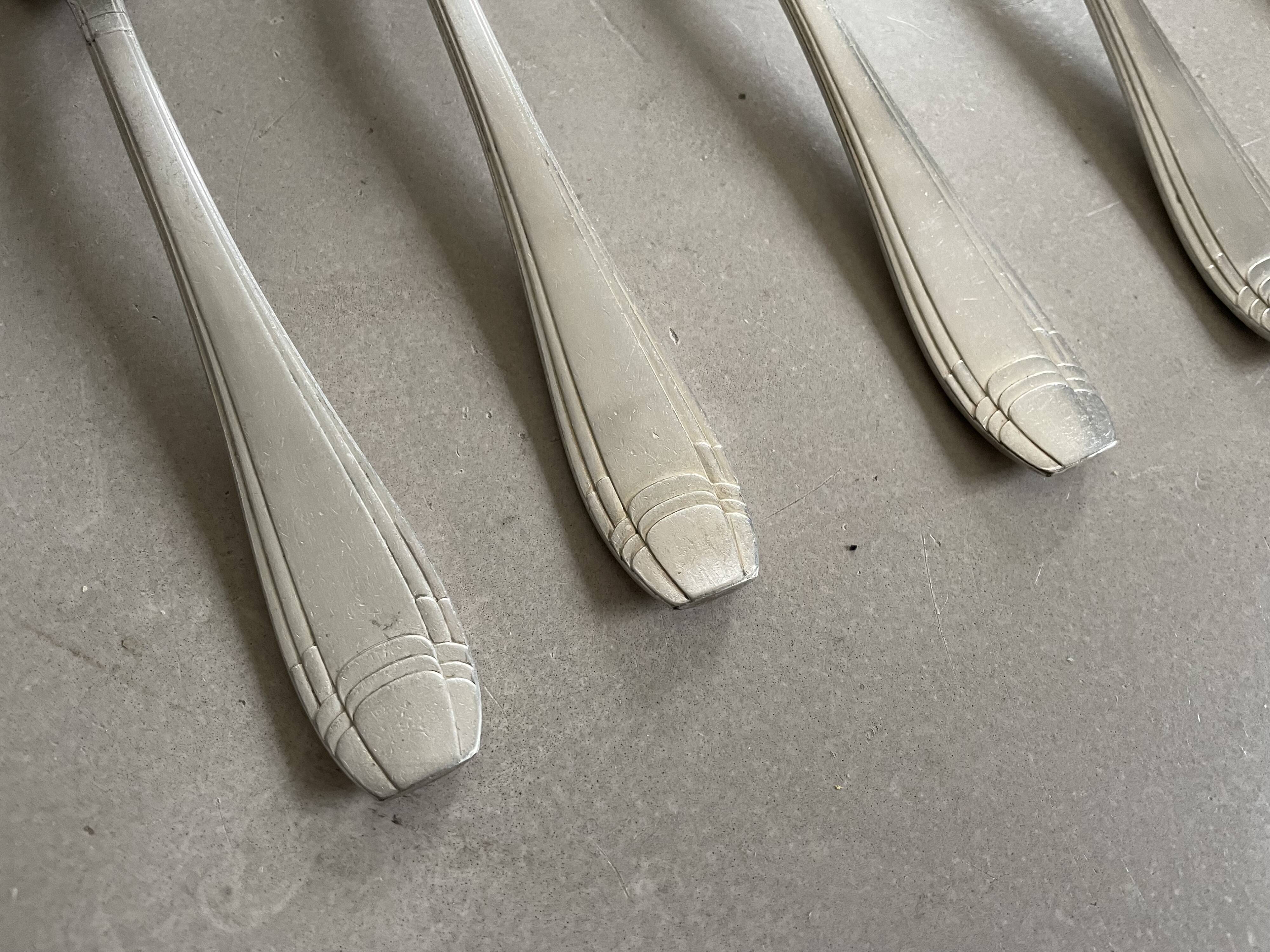 Set of cutlery, Art Deco silverware
