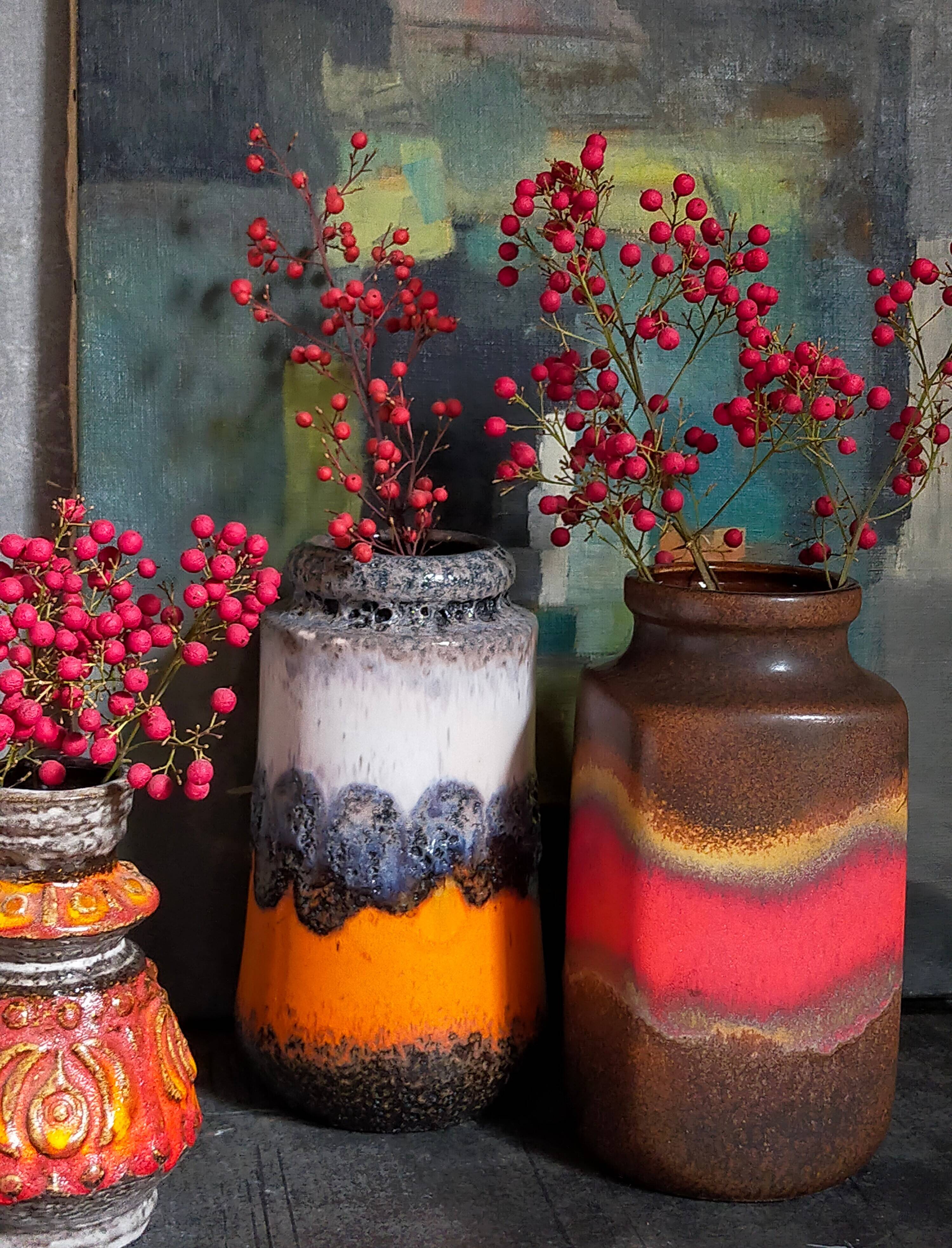 FAT LAVA vintage gray foam ceramic vase