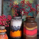 FAT LAVA vintage gray foam ceramic vase