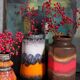 Vase céramique FAT LAVA écume grise vintage