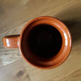 Pitcher vase signed Sitar glazed ceramic origin Romanian origin
