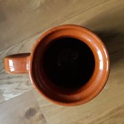 Pitcher vase signed Sitar glazed ceramic origin Romanian origin