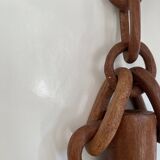 Vase and wooden chain to hang