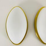 Pair of opaque glass wall lamps by Peill & Putzler, 1970, Germany
