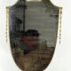 Mid-century Italian mirror in brass. Italy 1950s