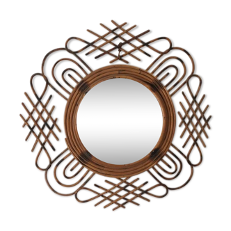 Mirror rattan of the 1970s 54cm