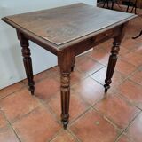 Old oak game table with 4 drawers