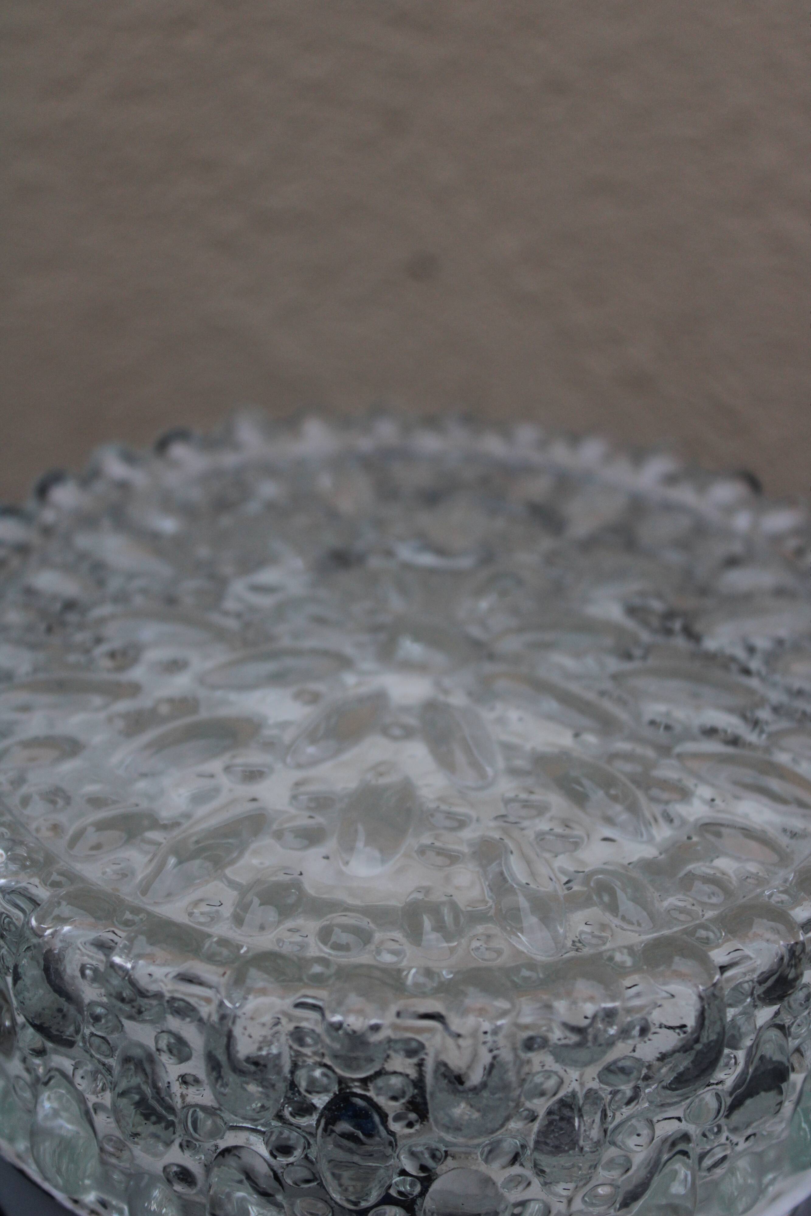 Moulded glass ceiling light