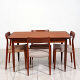Table à manger extensible en teck par Wiesner & Hager, Autriche