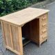 Renovated vintage American desk in raw wood