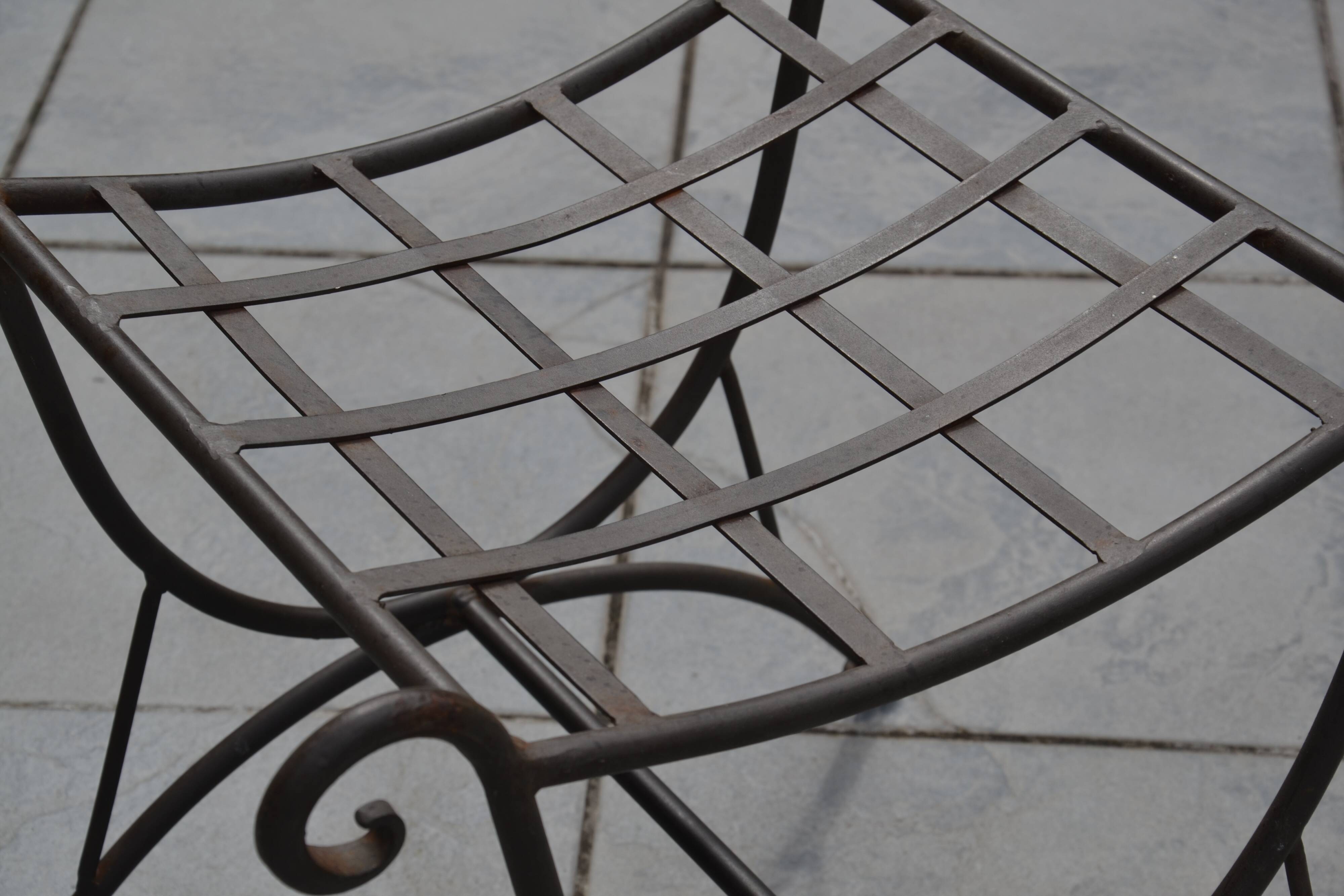 Curule stool/seat in Neo-Classical Empire style