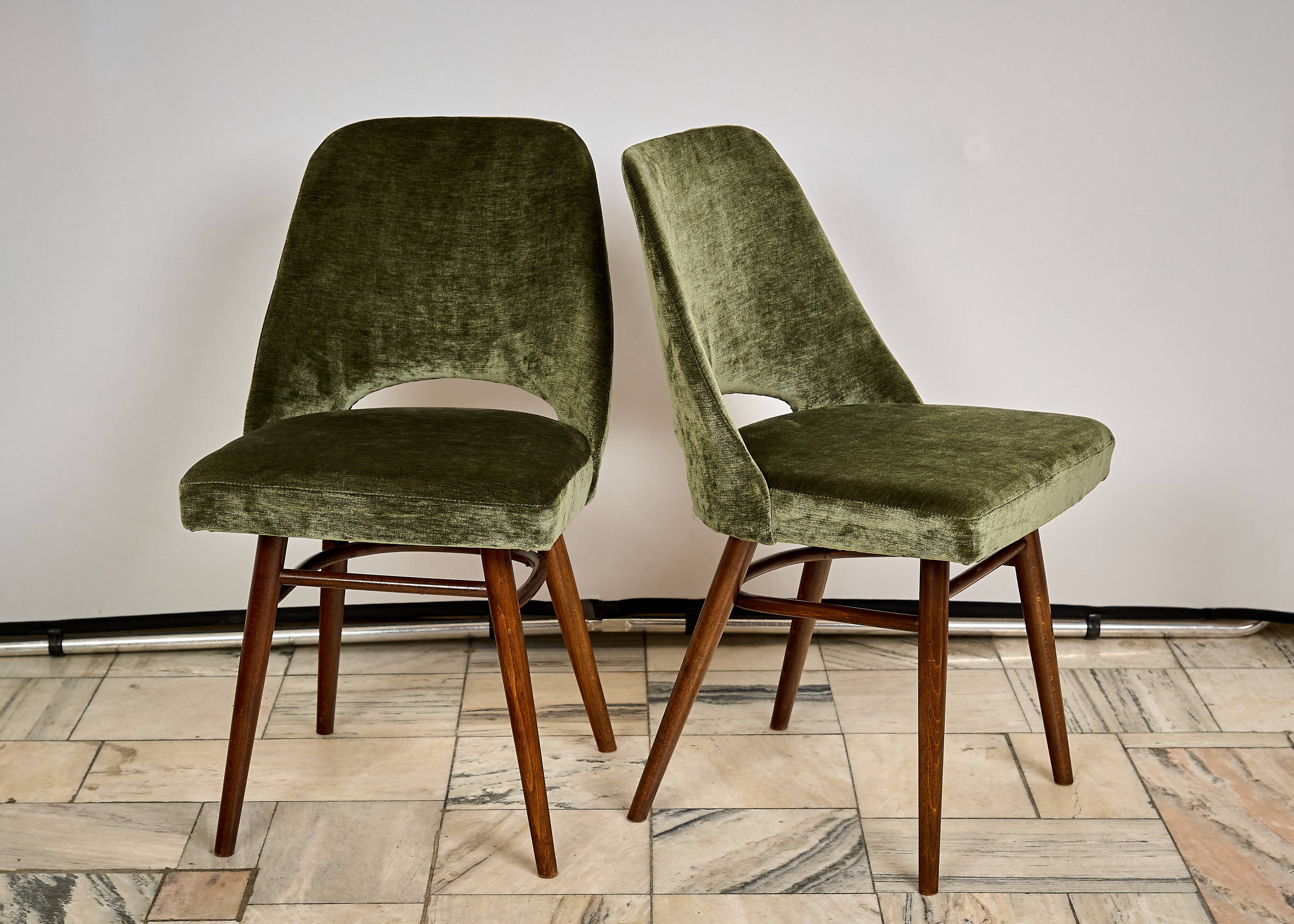 Set of four chairs designed by Radomir Hoffman, TON Czechoslovakia, 1960s.