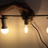 Applique en laiton : 3 lampes