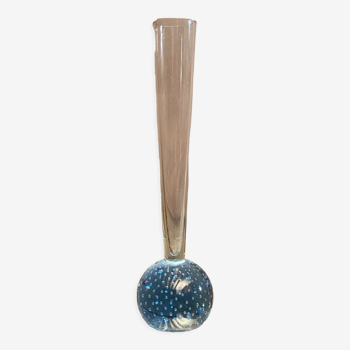 Long-necked soliflore vase on sulphide ball base