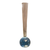 Long-necked soliflore vase on sulphide ball base