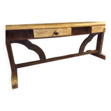Two-drawer farmhouse table