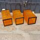 Set of 3 suspensions from the 70s in orange plastic diamond tips
