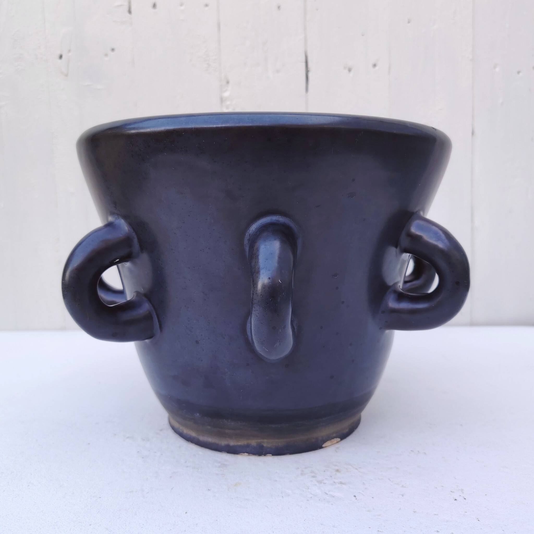 Large ceramic cache pot Accolay, vintage