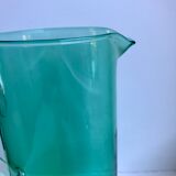 Green glass pitcher design 70s