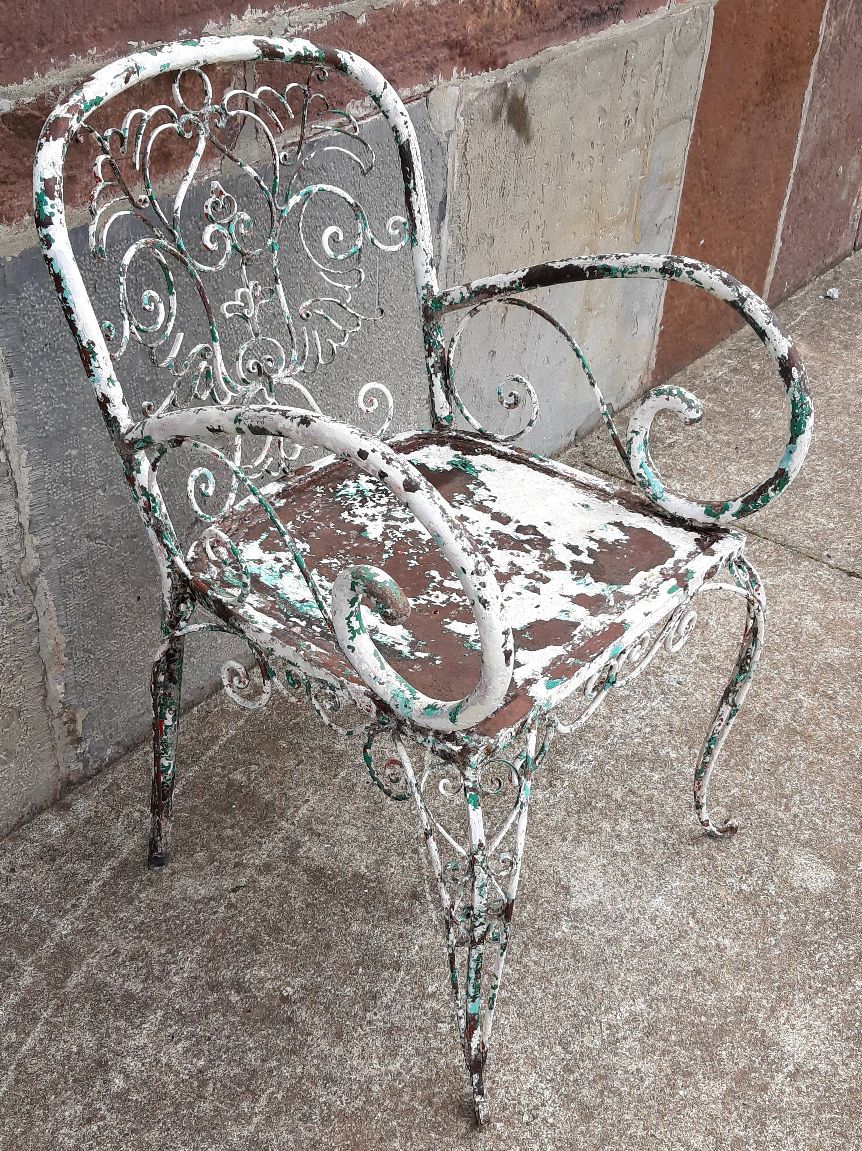 Fauteuil en fer forgé