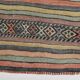Red & Green Striped Kilim Rug, 130x205Cm