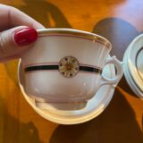 Set of chocolate cups in Bayeux porcelain