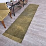 Dark Green Turkish Vintage Runner Rug 65x298Cm SK 241300