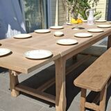 Farmhouse table with oak extensions