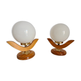 Pair of vintage bedside lamps