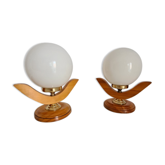 Paire de lampes de chevet vintage