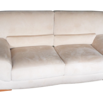 Two beige sofas