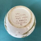 Handmade vase signed Moustiers