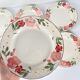 Set of 8 dessert plates: Cameo Florals Malaysia porcelain 1970–90