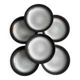 6 ceramic stoneware soup plates