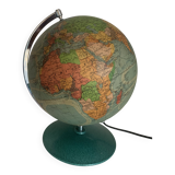 Vintage 1960s Perrina glass globe, green lacquered - 33 cm