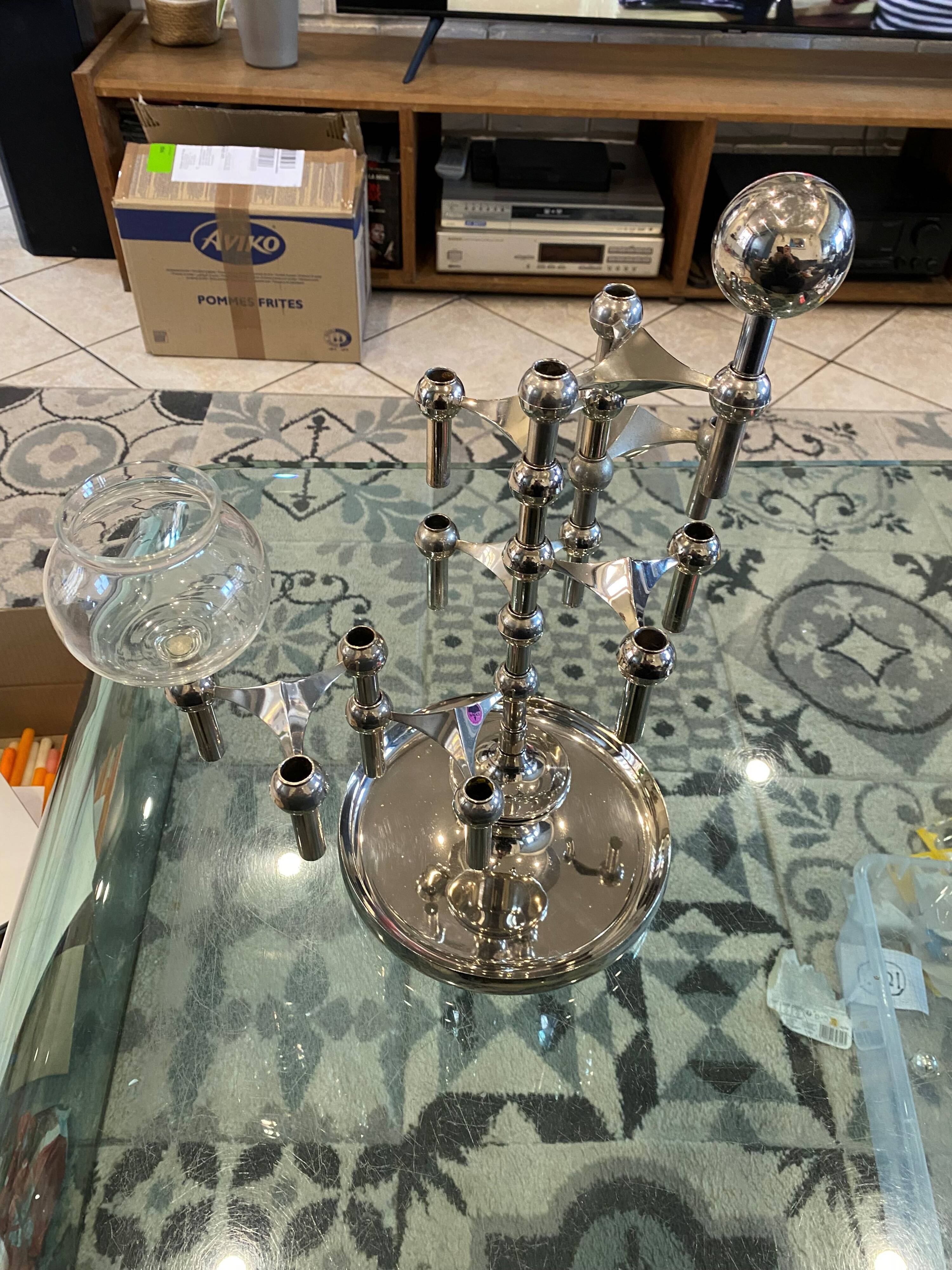Vintage 1970s Nagel S22 modular candlestick base