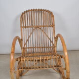 Rocking-chair bamboo and rattan
