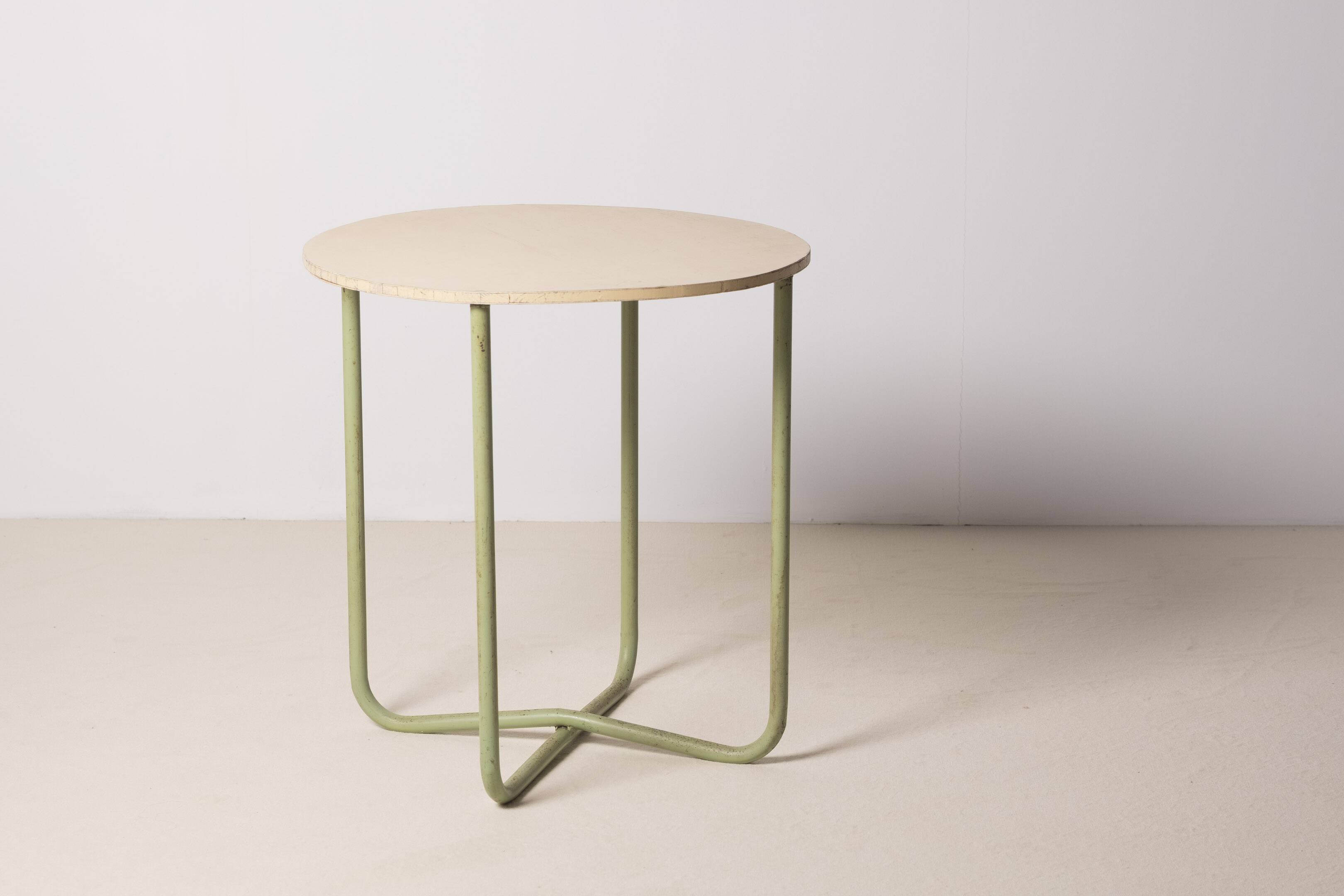 Vintage Pastel Bauhaus Side Table, 1930s