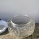 Pair of transparent round glass wall lights
