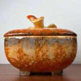 German Art Deco ceramic bowl with lid from Carstens Pottery.