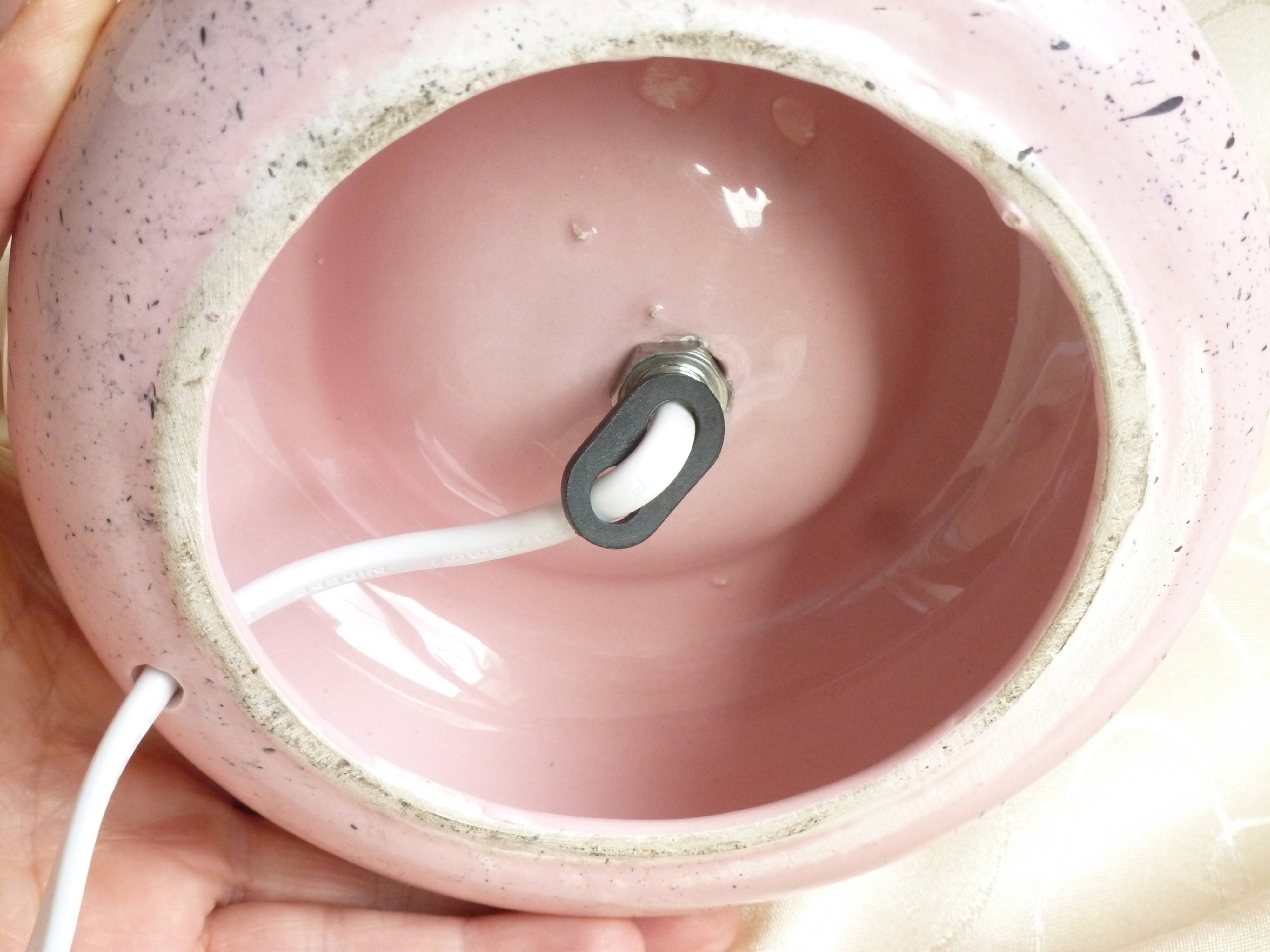 Ball lamp, ceramic and opaline ball lamp, mood and living room lamp