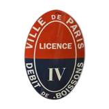 license IV / enamel plate
