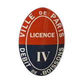 Licence iv plaque émaillée