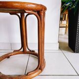 Round rattan coffee table from the 60s