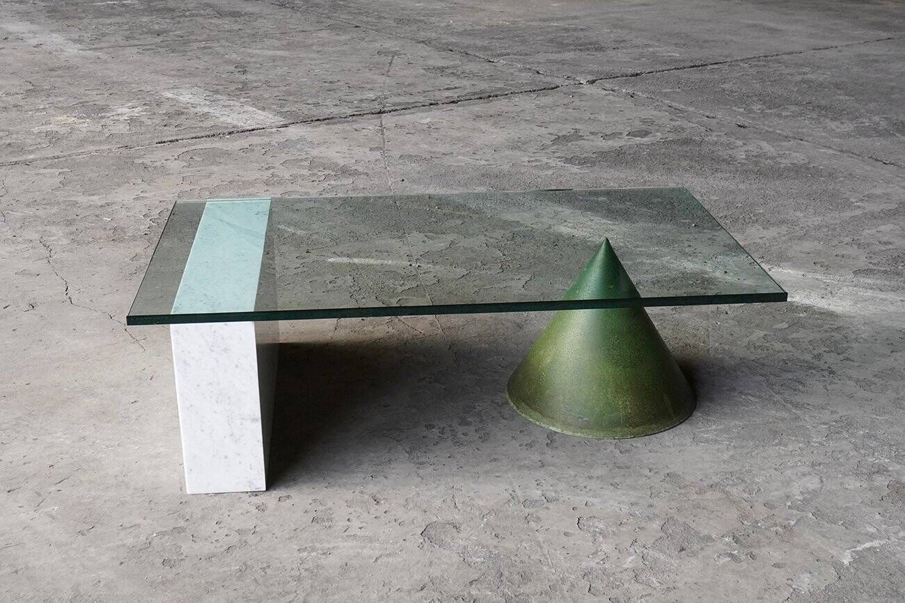 Vintage Kono Coffee Table by Massimo and Lella Vignelli for Casigliani, Italy, 1980s