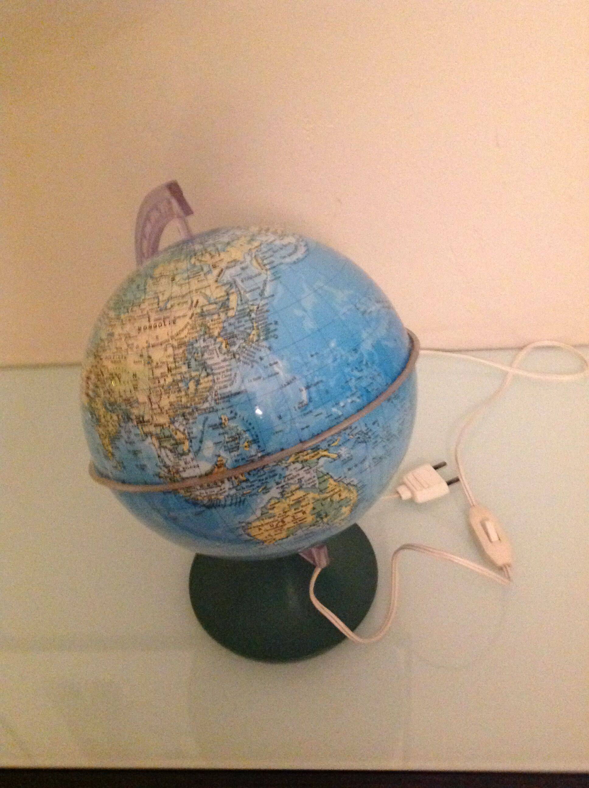 Globe earth light 60/70s vintage